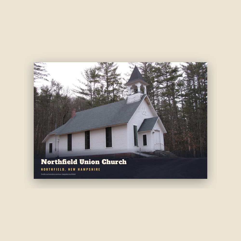 Northfield Northfield Union Church Postcard