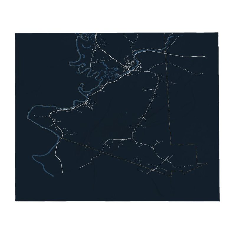 Northumberland Street Map Throw Blanket