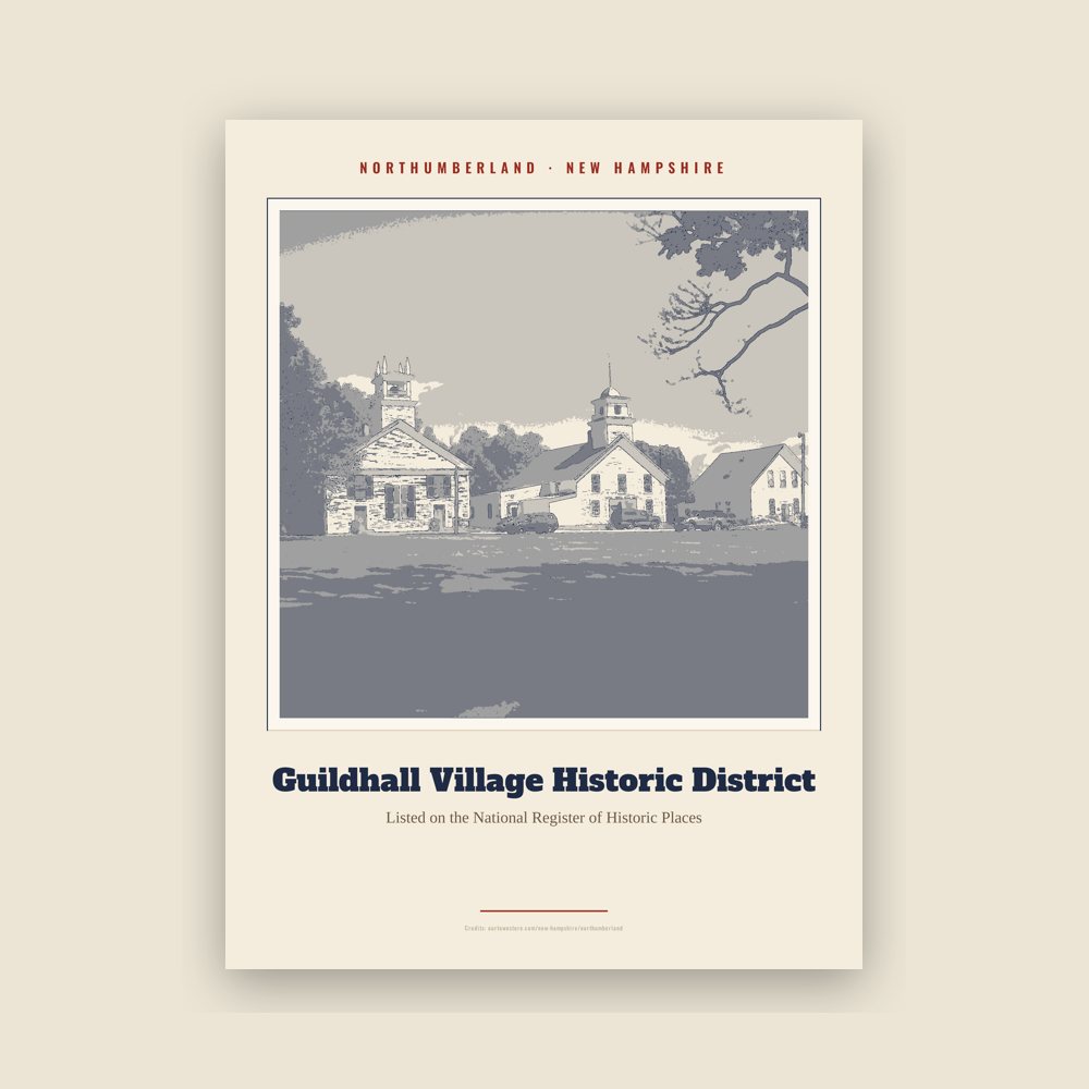 Northumberland Guildhall Village Historic District Landmark Print