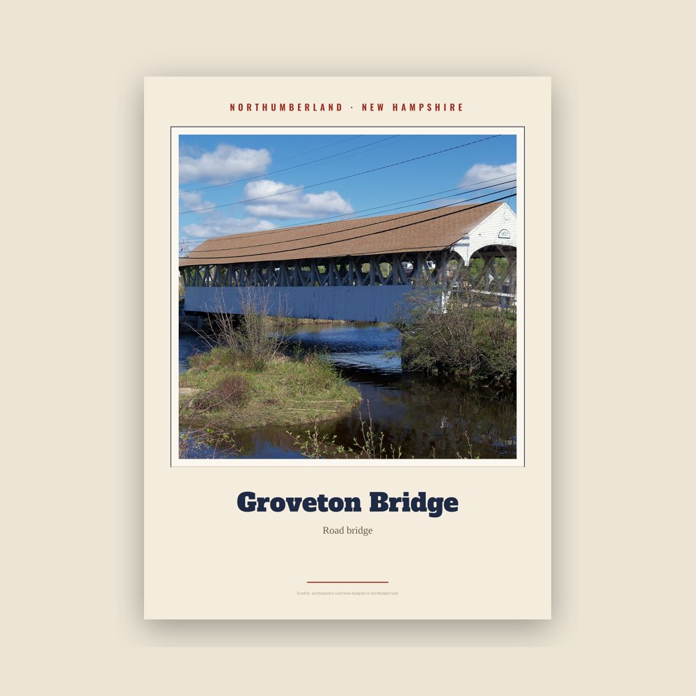 Northumberland Groveton Bridge Landmark Print