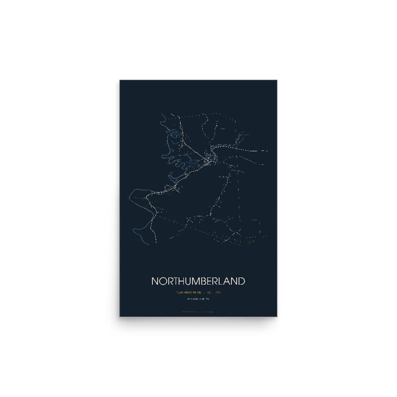 Northumberland Street Map Poster · Midnight