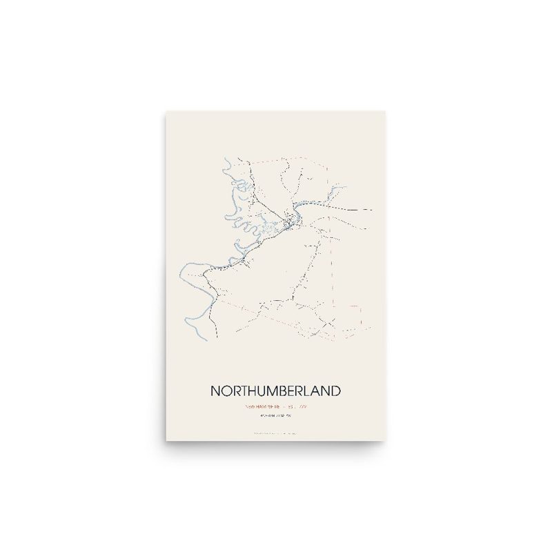 Northumberland Street Map Poster · Linen