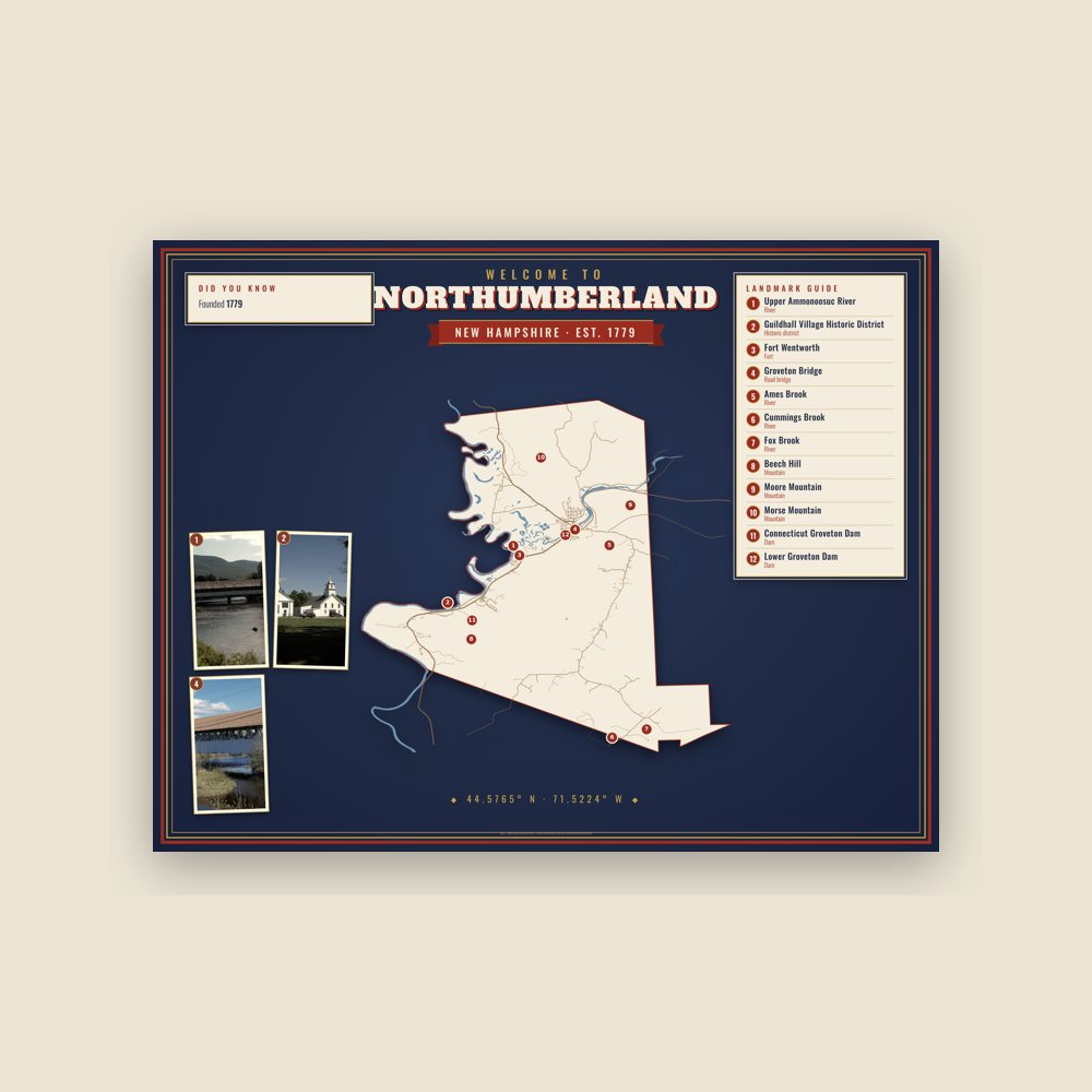 Northumberland Map Placemat