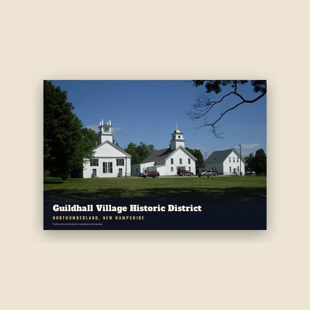 Northumberland Guildhall Village Historic District Postcard