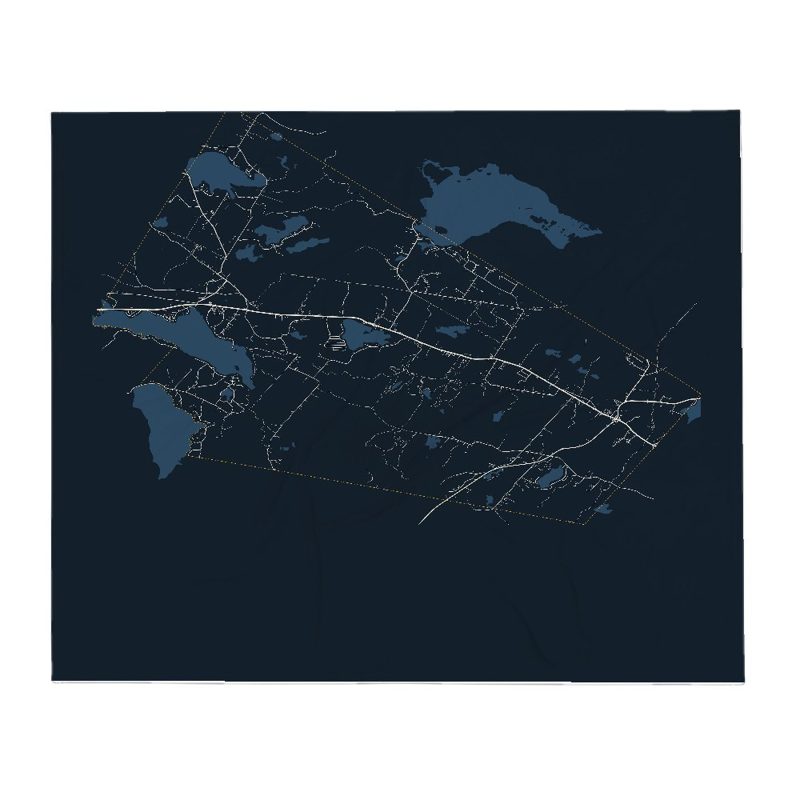 Northwood Street Map Throw Blanket
