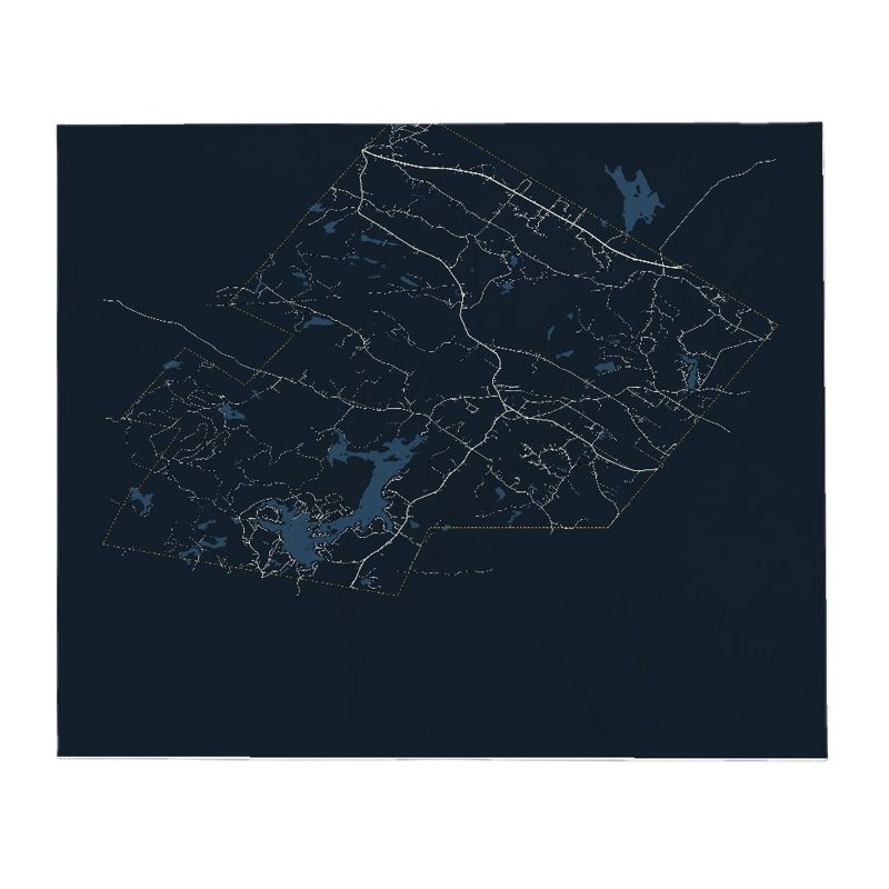 Nottingham Street Map Throw Blanket