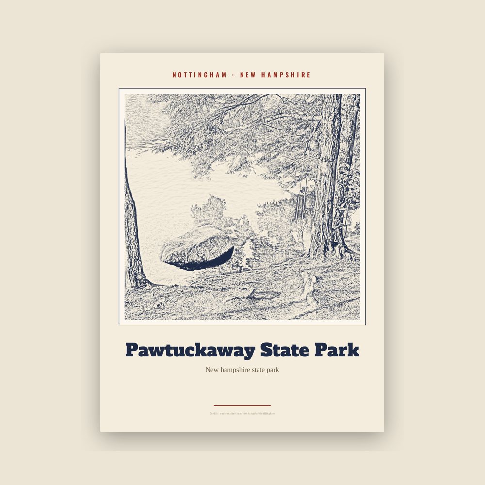 Nottingham Pawtuckaway State Park Landmark Print