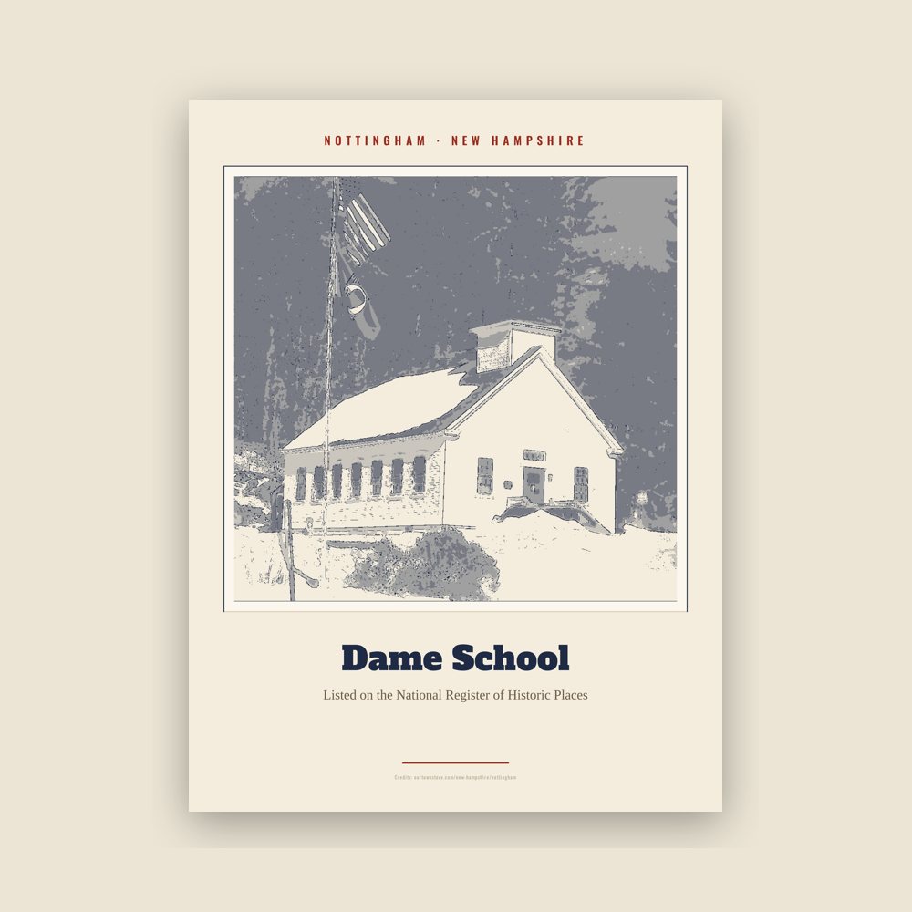 Nottingham Dame School Landmark Print