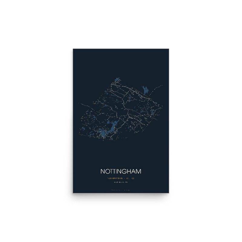 Nottingham Street Map Poster · Midnight