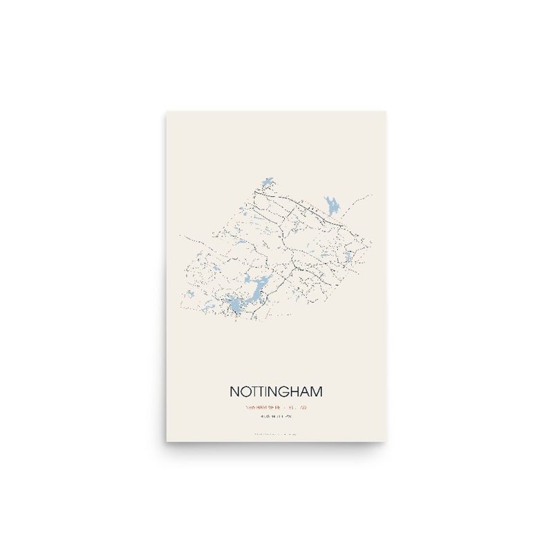 Nottingham Street Map Poster · Linen