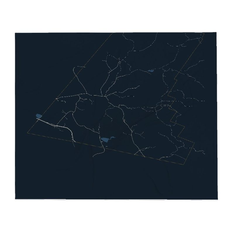 Orange Street Map Throw Blanket