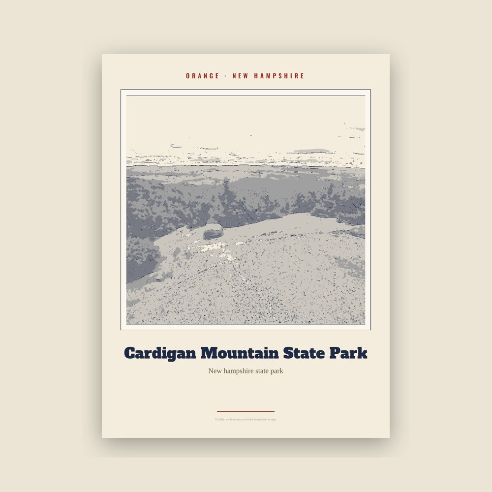 Orange Cardigan Mountain State Park Landmark Print