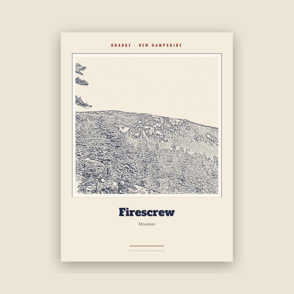Orange Firescrew Landmark Print