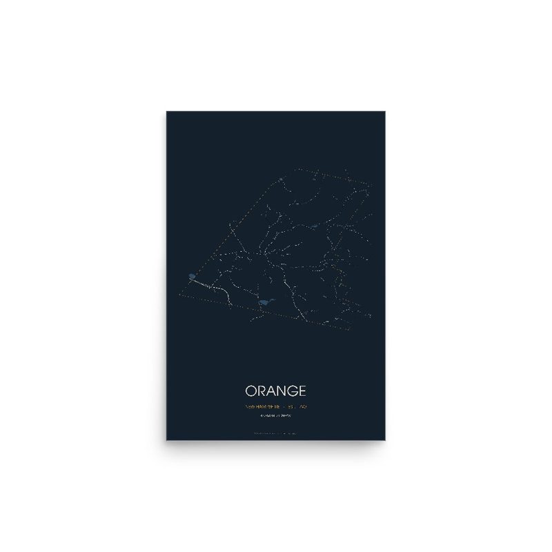 Orange Street Map Poster · Midnight