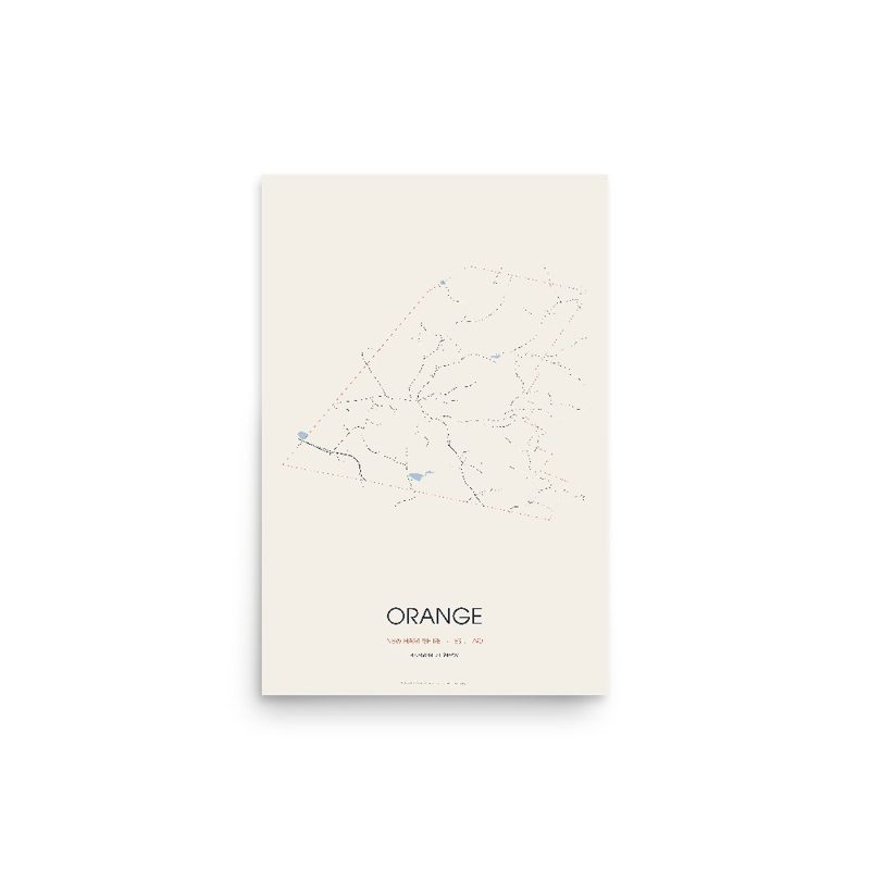 Orange Street Map Poster · Linen