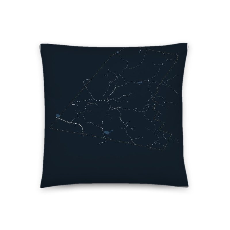Orange Map Throw Pillow
