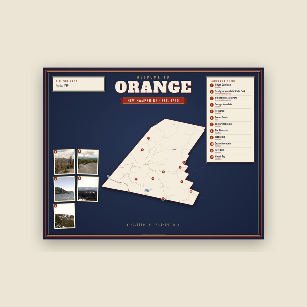 Orange Map Placemat