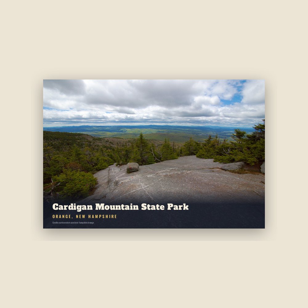 Orange Cardigan Mountain State Park Postcard