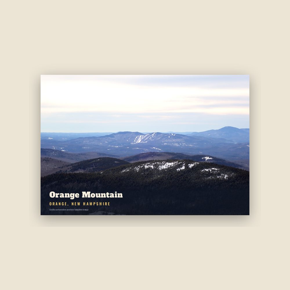 Orange Orange Mountain Postcard