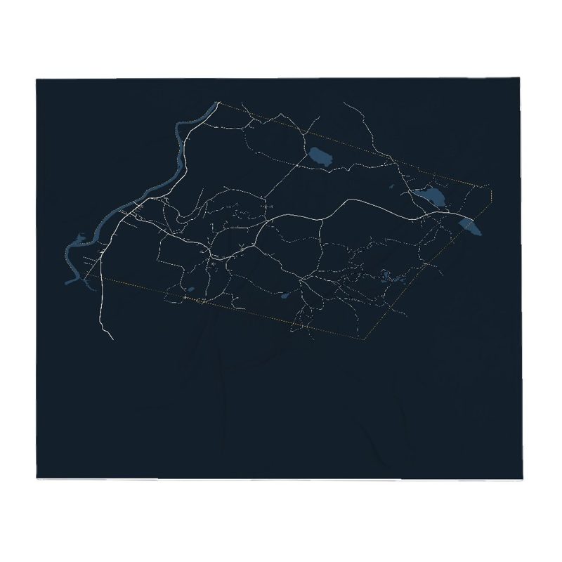 Orford Street Map Throw Blanket