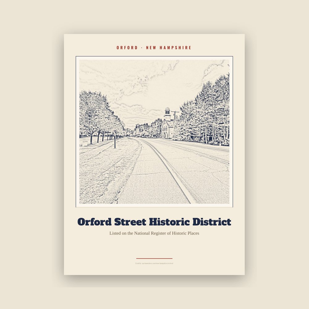 Orford Orford Street Historic District Landmark Print