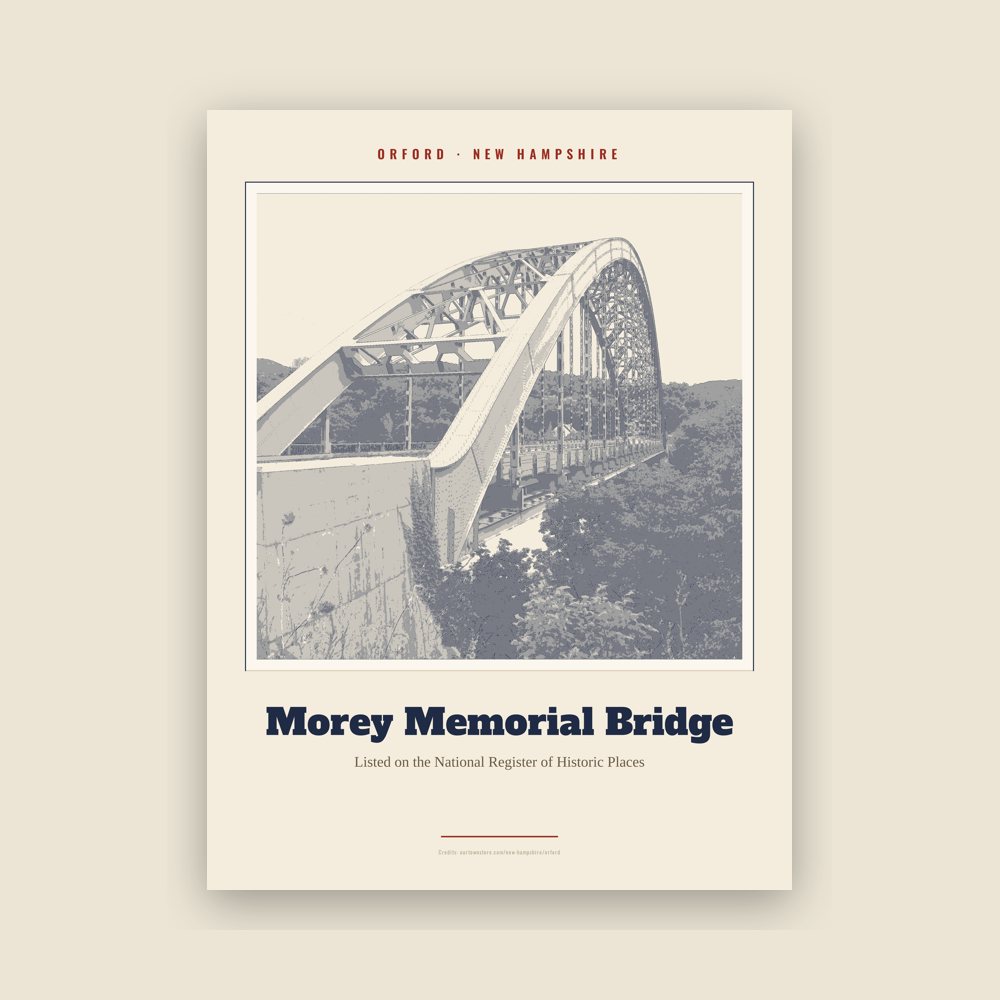 Orford Morey Memorial Bridge Landmark Print