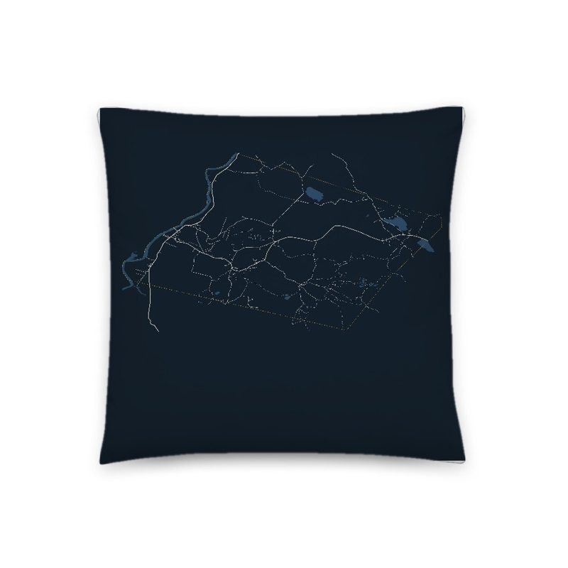 Orford Map Throw Pillow