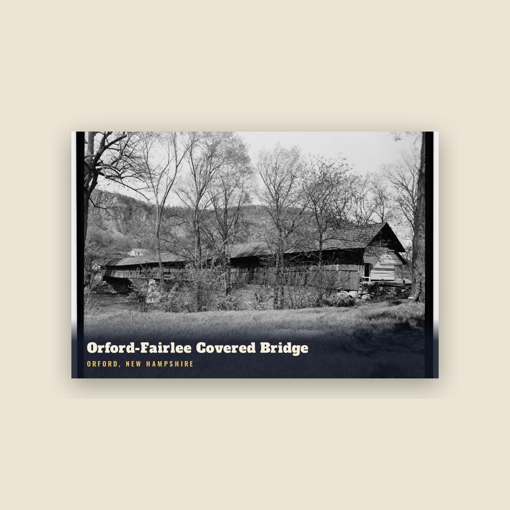 Orford Orford-Fairlee Covered Bridge Postcard