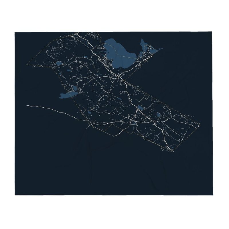 Ossipee Street Map Throw Blanket