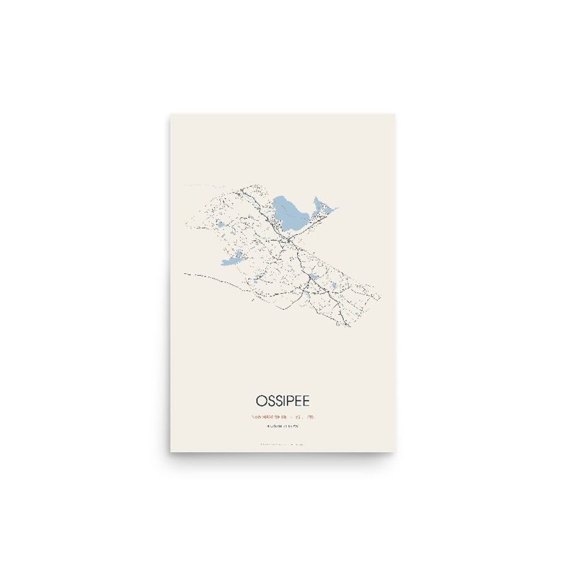Ossipee Street Map Poster · Linen