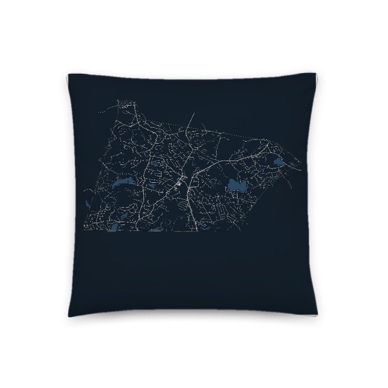 Pelham Map Throw Pillow