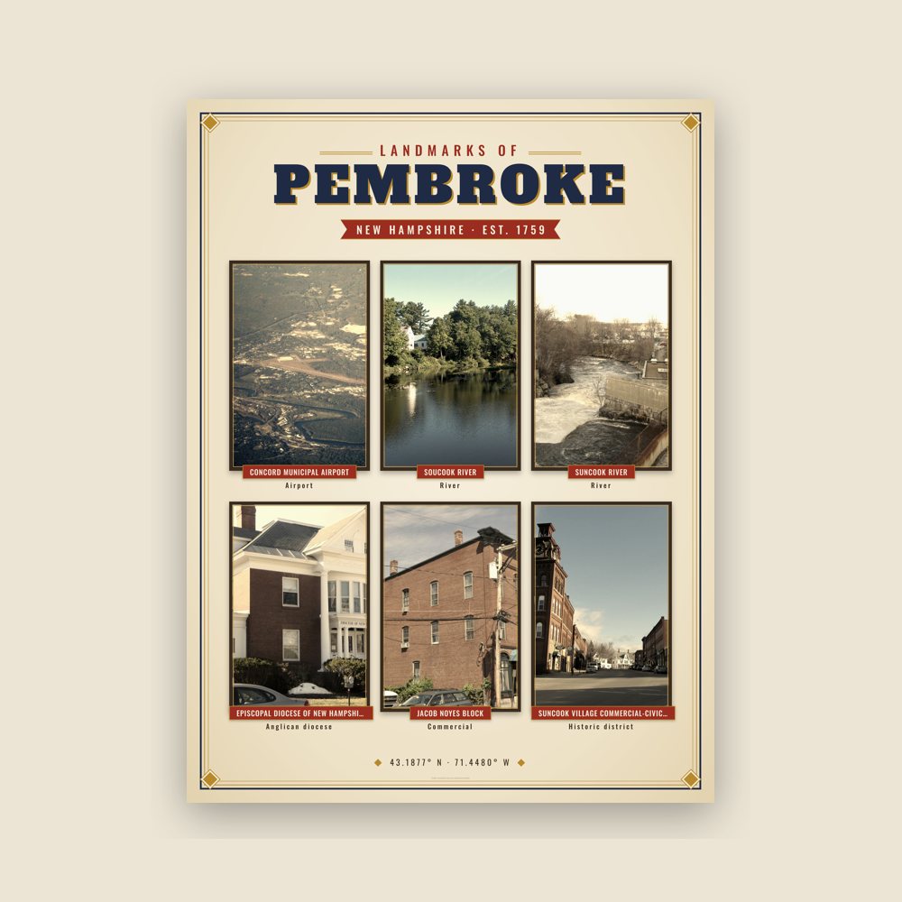 Pembroke Landmarks Photo Poster