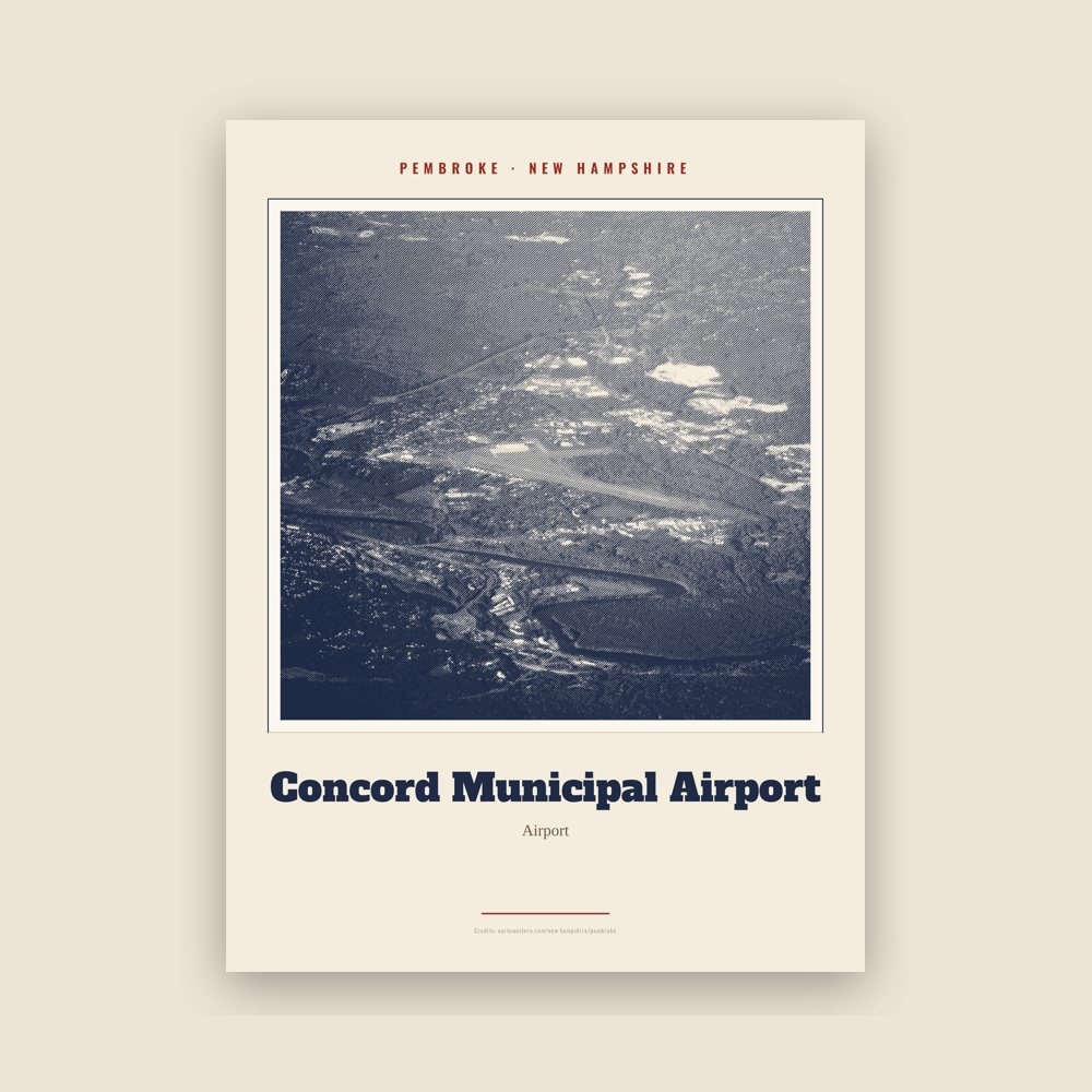 Pembroke Concord Municipal Airport Landmark Print