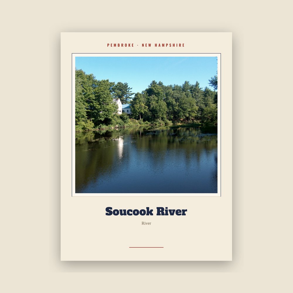 Pembroke Soucook River Landmark Print