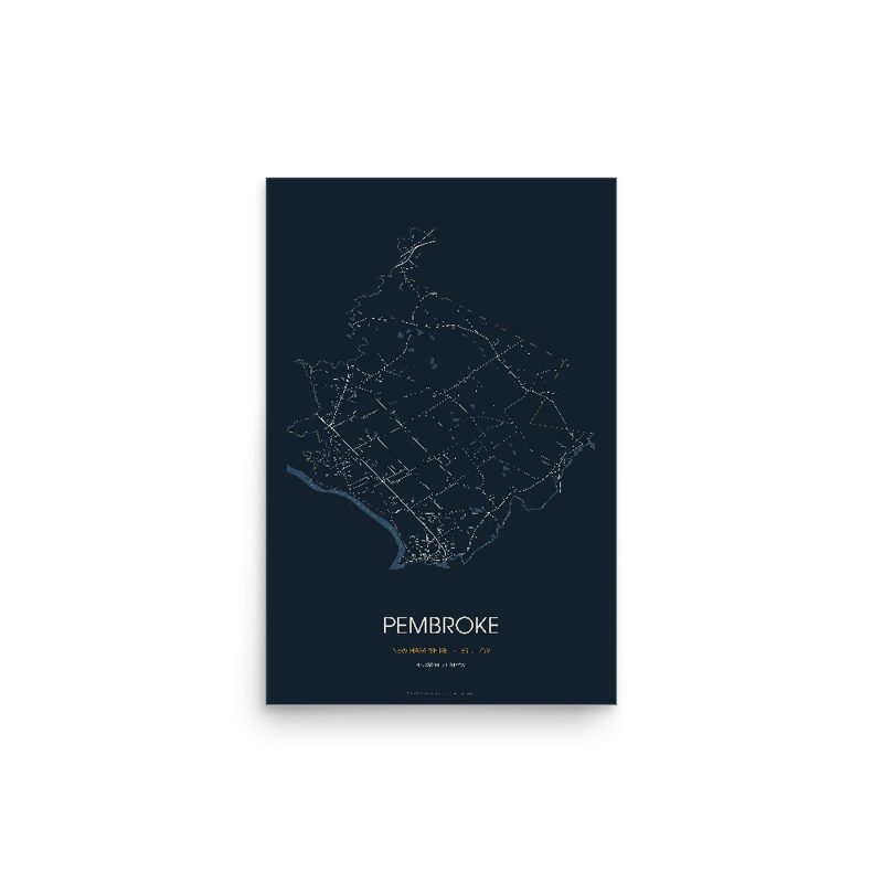 Pembroke Street Map Poster · Midnight