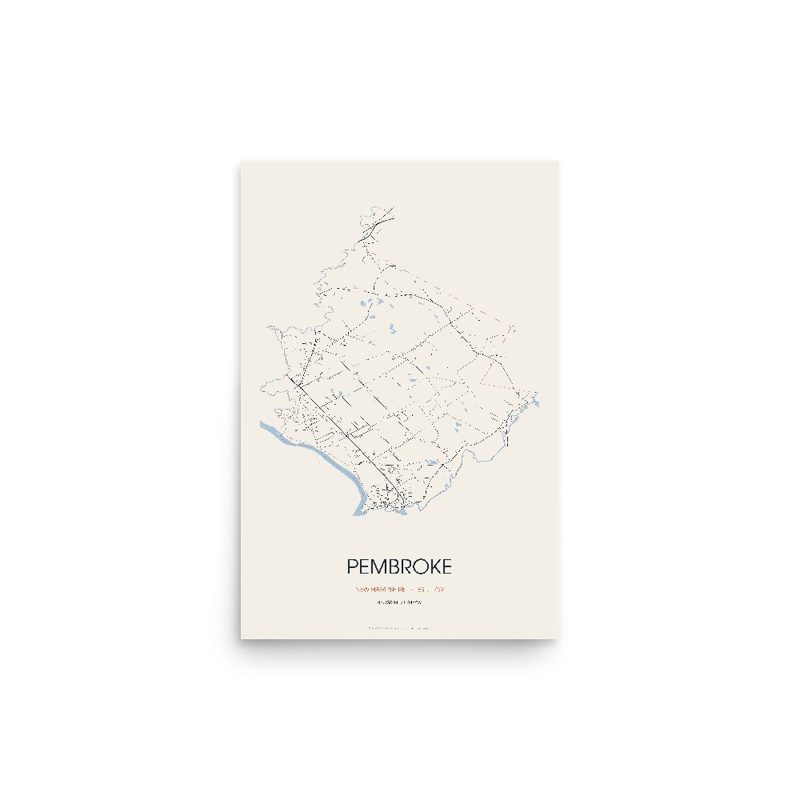 Pembroke Street Map Poster · Linen