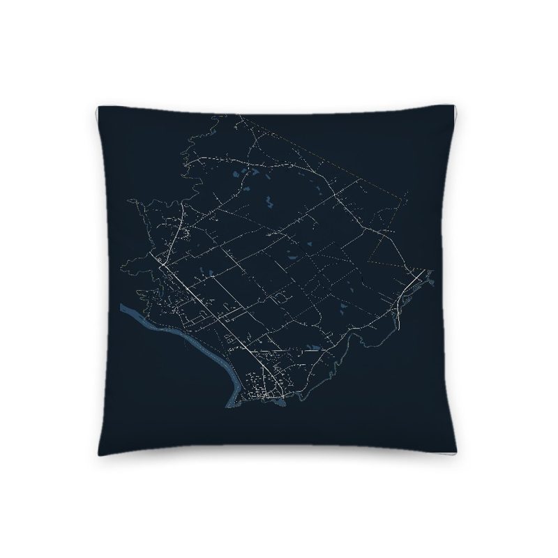 Pembroke Map Throw Pillow