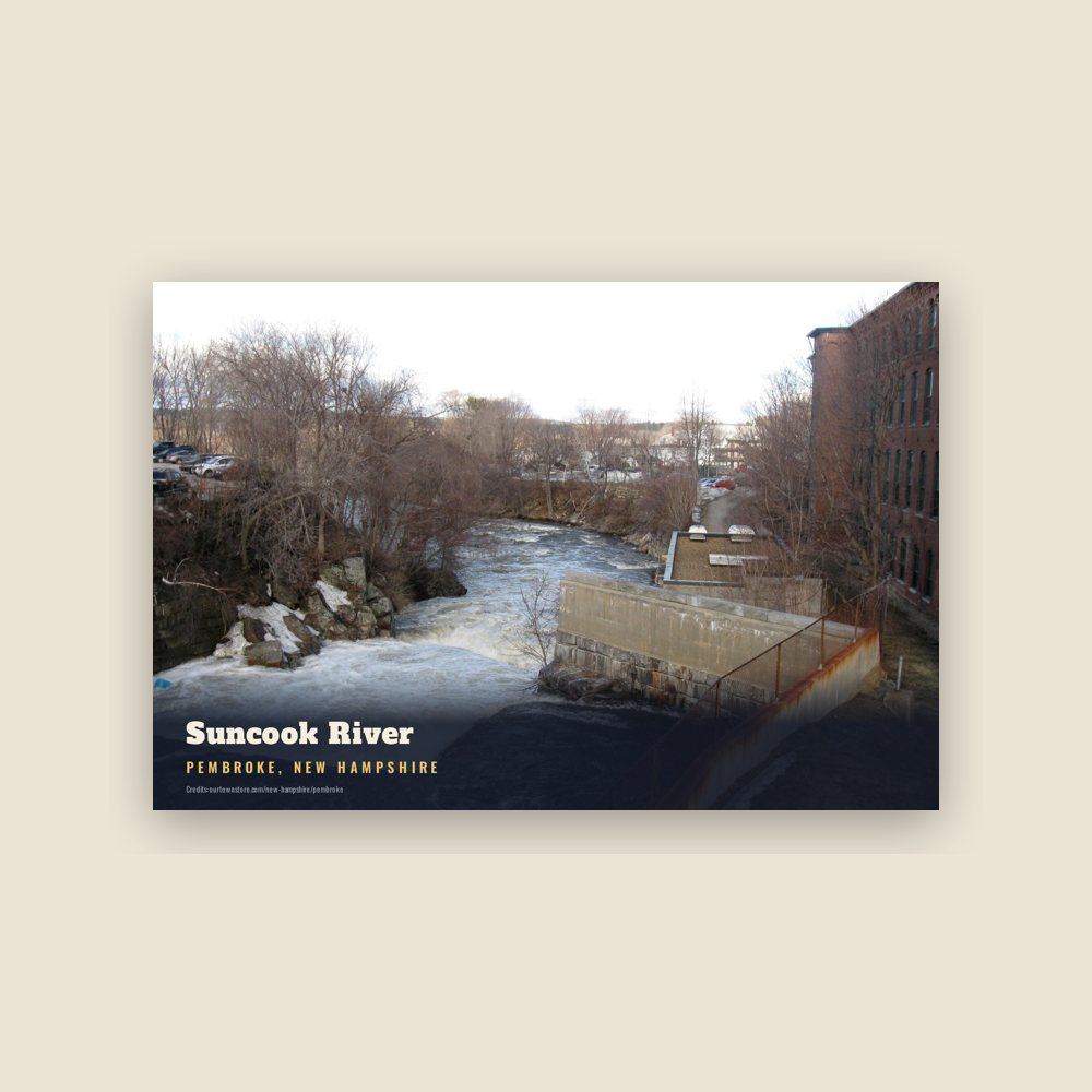 Pembroke Suncook River Postcard