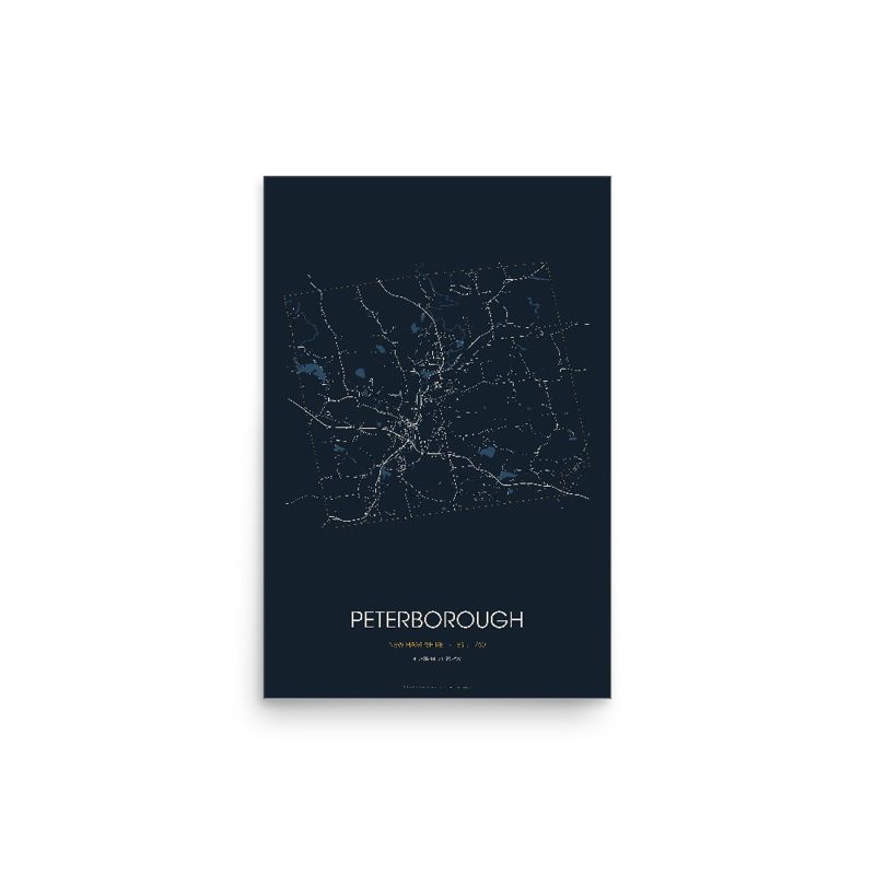 Peterborough Street Map Poster · Midnight