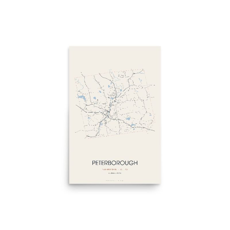 Peterborough Street Map Poster · Linen