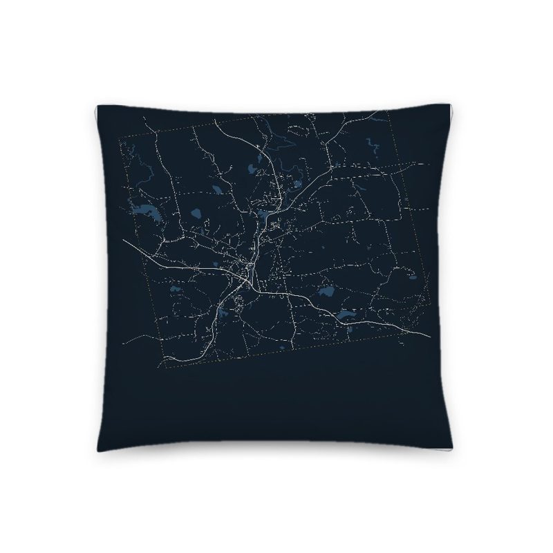 Peterborough Map Throw Pillow