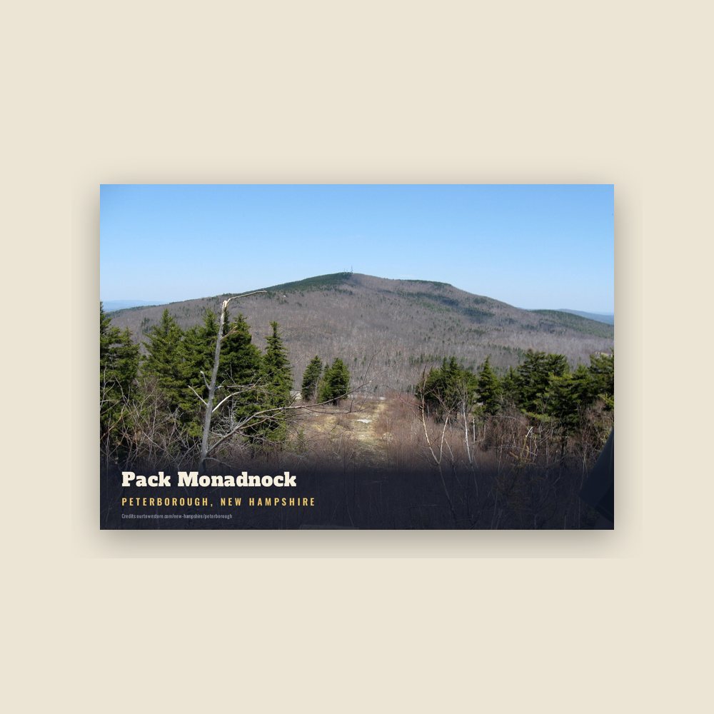 Peterborough Pack Monadnock Postcard