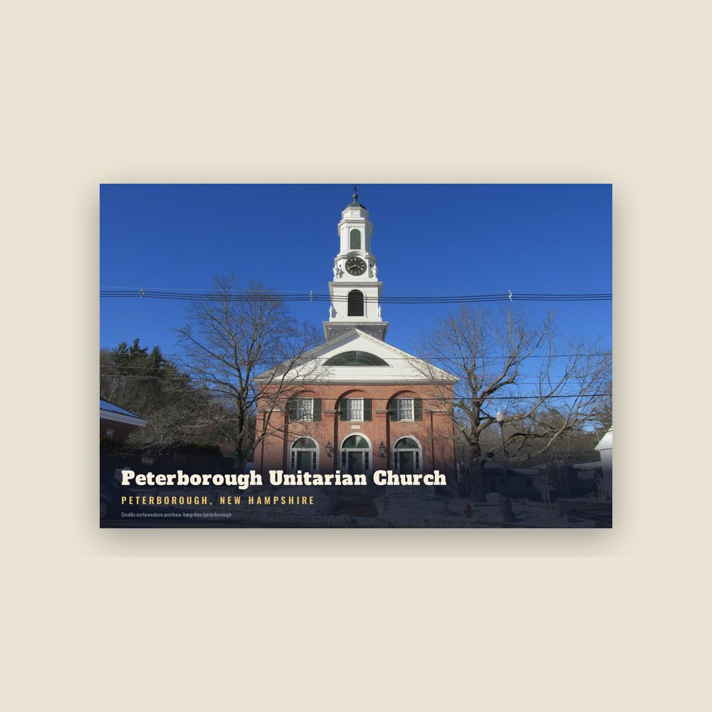 Peterborough Peterborough Unitarian Church Postcard
