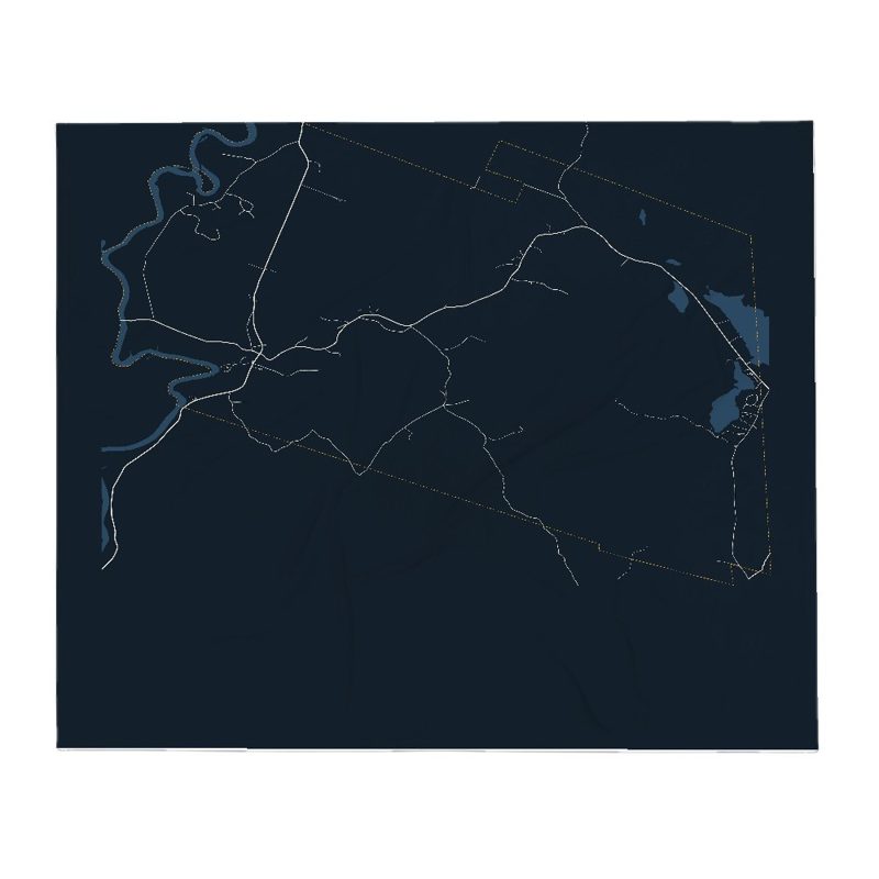 Piermont Street Map Throw Blanket