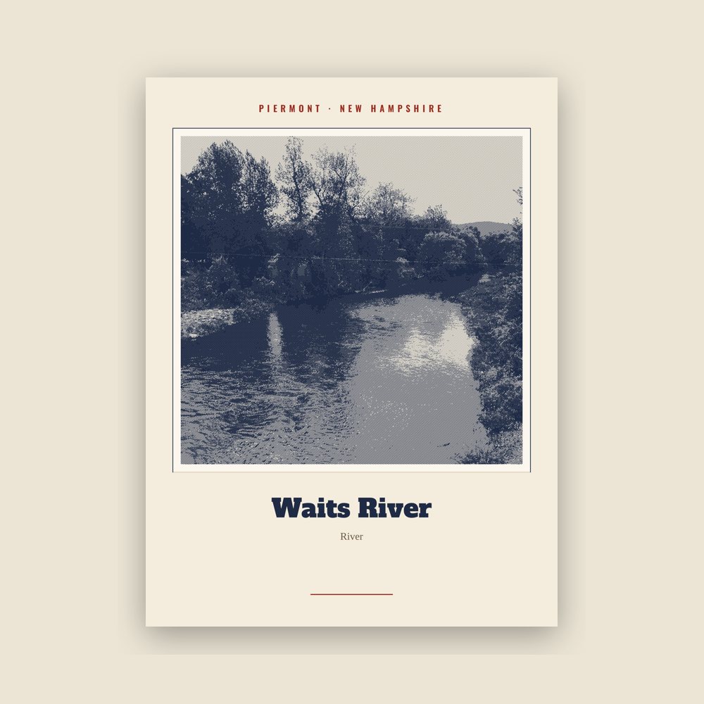Piermont Waits River Landmark Print