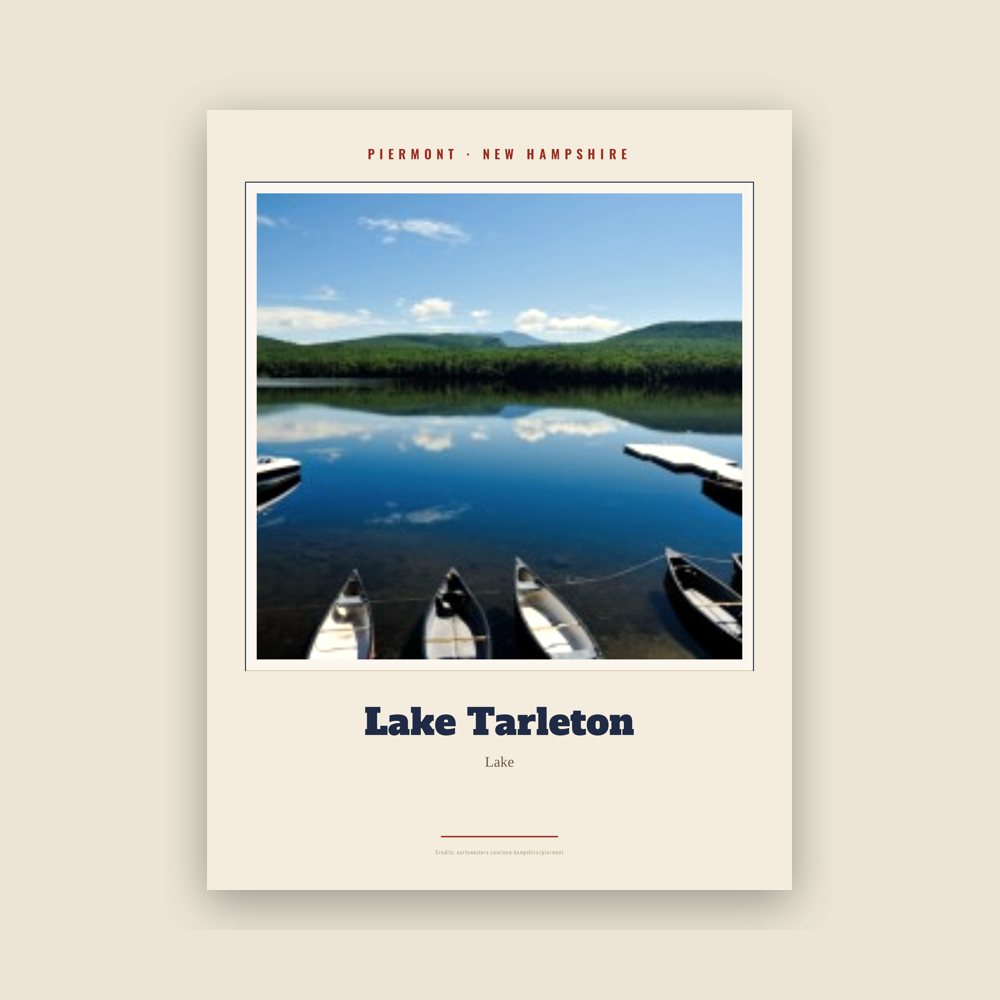 Piermont Lake Tarleton Landmark Print