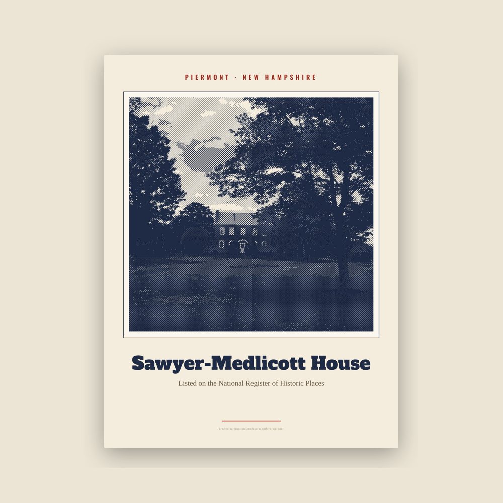 Piermont Sawyer-Medlicott House Landmark Print