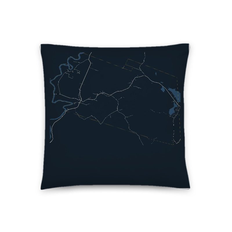 Piermont Map Throw Pillow