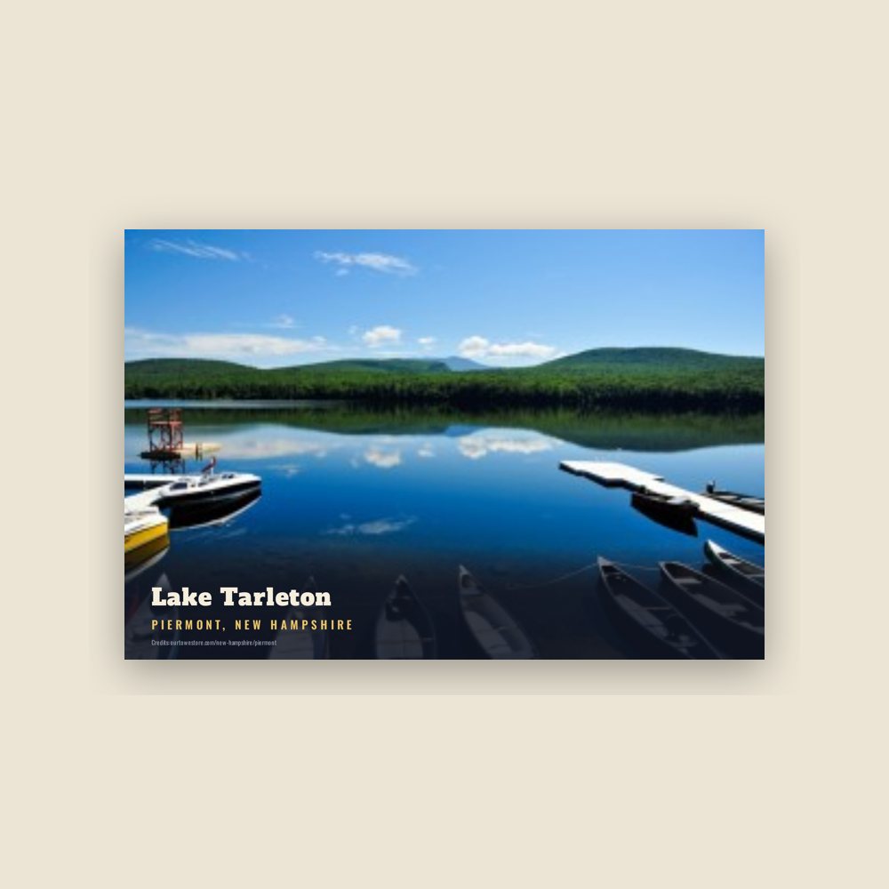 Piermont Lake Tarleton Postcard