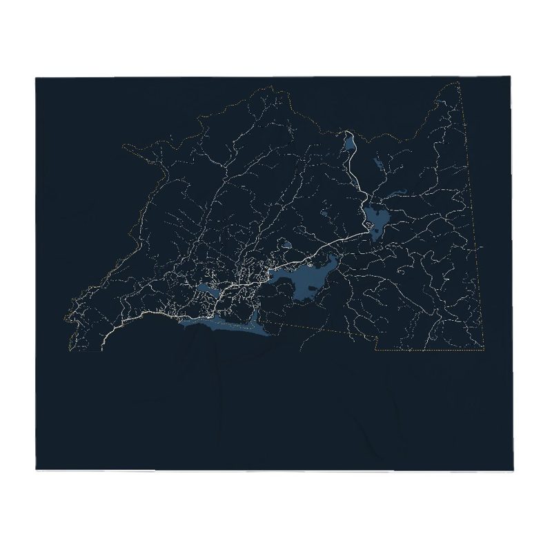 Pittsburg Street Map Throw Blanket